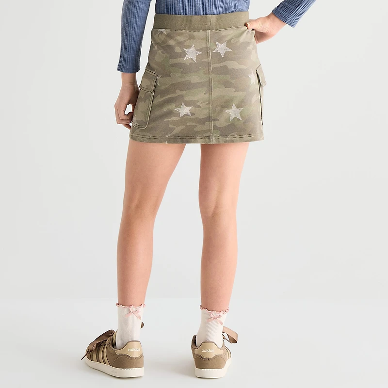 Vanilla Star Cozy Camo Big Kid Girls Denim Skirt
