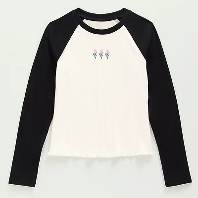 Thereabouts Little & Big Kid Girls Crew Neck Long Sleeve T-Shirt