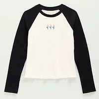 Thereabouts Little & Big Kid Girls Crew Neck Long Sleeve T-Shirt