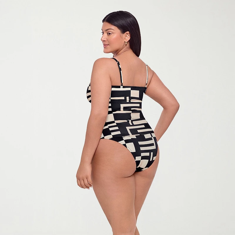 S3 Swim Womens Geometric Tankini Swimsuit Top