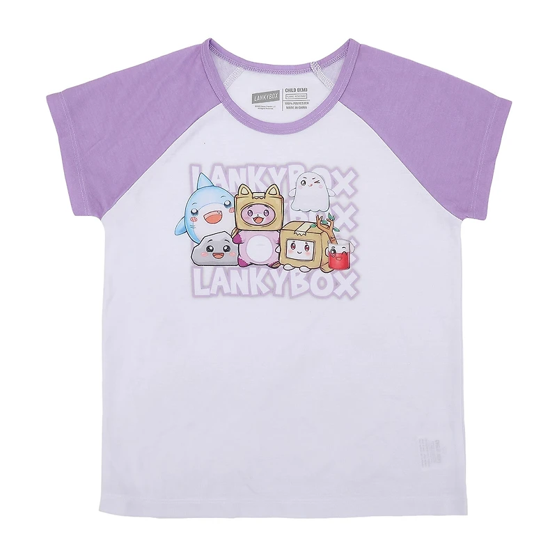 Little & Big Kid Girls Lankybox Crew Neck Short Sleeve 2-pc. Pajama Set