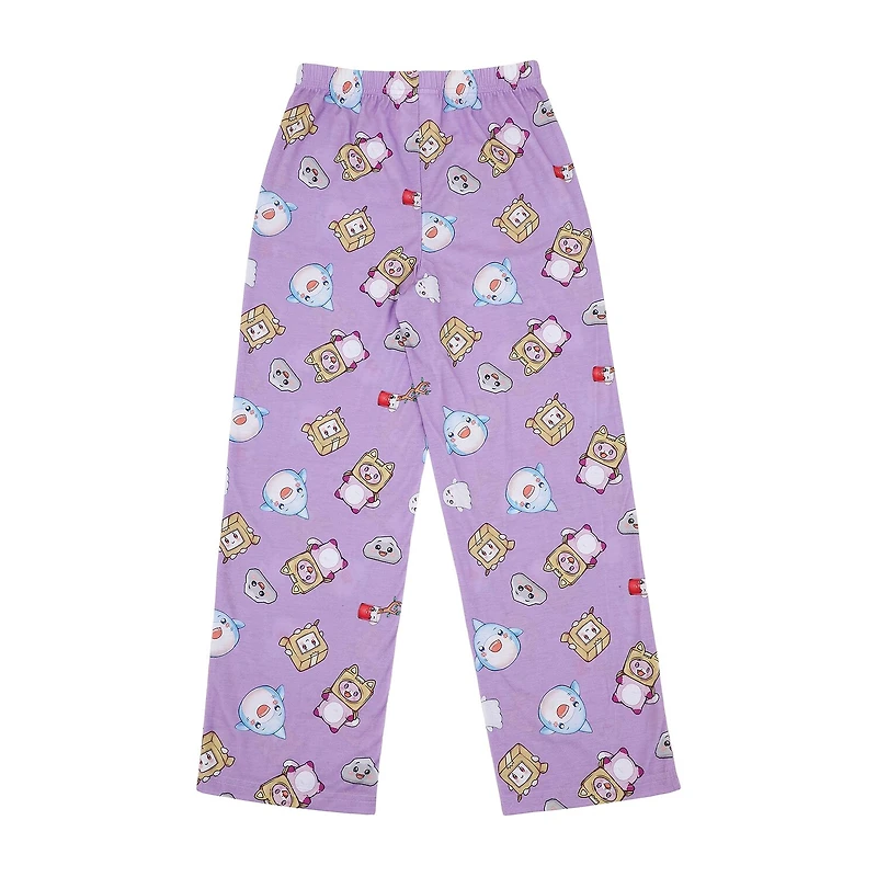 Little & Big Kid Girls Lankybox Crew Neck Short Sleeve 2-pc. Pajama Set
