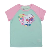 Little & Big Kid Girls Hello Kitty Crew Neck Short Sleeve 3-pc. Pajama Set
