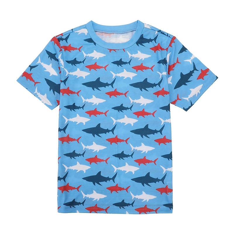 Little & Big Kid Boys Crew Neck Short Sleeve 4-pc. Pajama Set