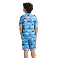 Little & Big Kid Boys Crew Neck Short Sleeve 4-pc. Pajama Set
