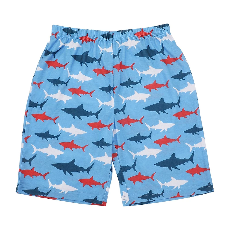 Little & Big Kid Boys Crew Neck Short Sleeve 4-pc. Pajama Set