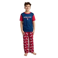 Little & Big Kid Boys Crew Neck Short Sleeve 3-pc. Pajama Set