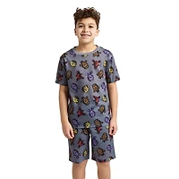Little & Big Kid Boys Five Nights at Freddys Crew Neck Short Sleeve 4-pc. Pajama Set