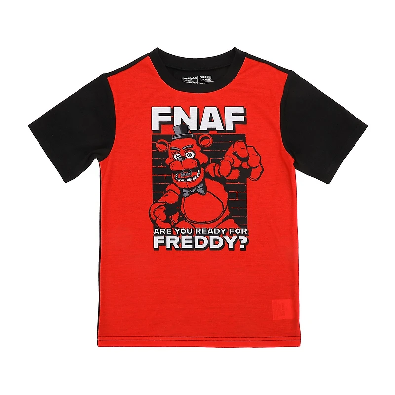 Little & Big Kid Boys Five Nights at Freddys Crew Neck Short Sleeve 4-pc. Pajama Set