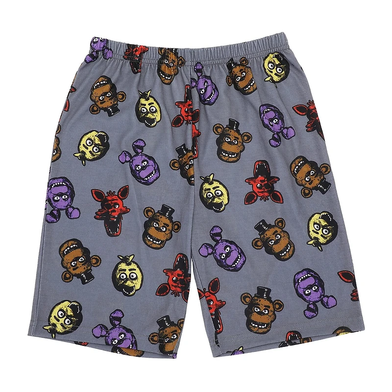 Little & Big Kid Boys Five Nights at Freddys Crew Neck Short Sleeve 4-pc. Pajama Set
