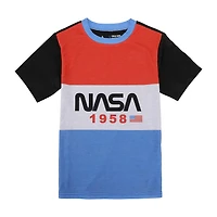 Little & Big Kid Boys NASA Crew Neck Short Sleeve 2-pc. Pajama Set