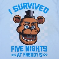 Little & Big Kid Boys Five Nights at Freddys Crew Neck Short Sleeve 2-pc. Pajama Set