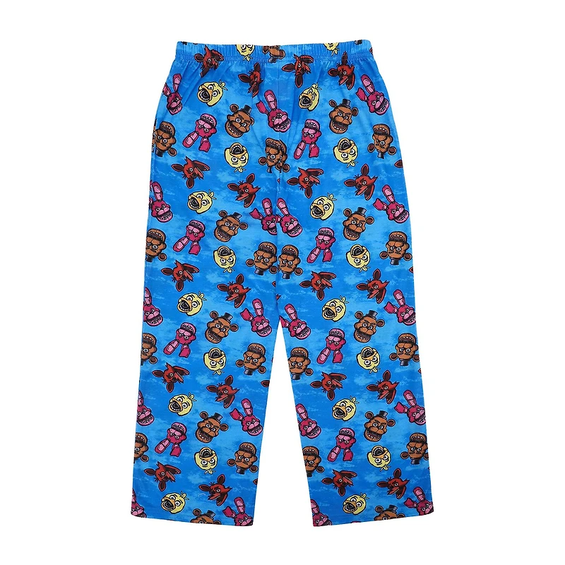 Little & Big Kid Boys Five Nights at Freddys Crew Neck Short Sleeve 2-pc. Pajama Set
