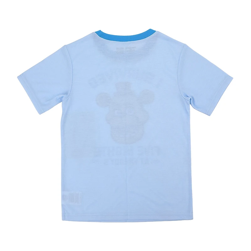 Little & Big Kid Boys Five Nights at Freddys Crew Neck Short Sleeve 2-pc. Pajama Set