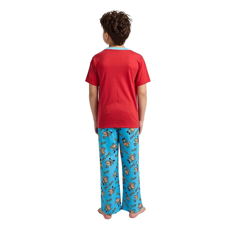 Little & Big Kid Boys Crew Neck Short Sleeve 3-pc. Pajama Set