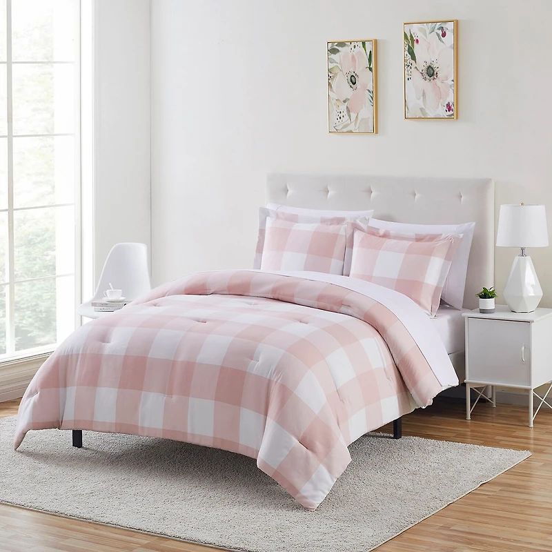 Sweet Home Collection™ Buffalo Plaid Bed a Bag Set with Bonus Pillowcases