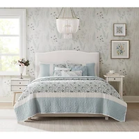 Madison Park Vanessa 6-Pc Cotton Percale Quilt Set With Throw Pillows