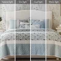 Madison Park Vanessa 6-Pc Cotton Percale Quilt Set With Throw Pillows