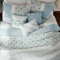 Madison Park Vanessa 6-Pc Cotton Percale Quilt Set With Throw Pillows