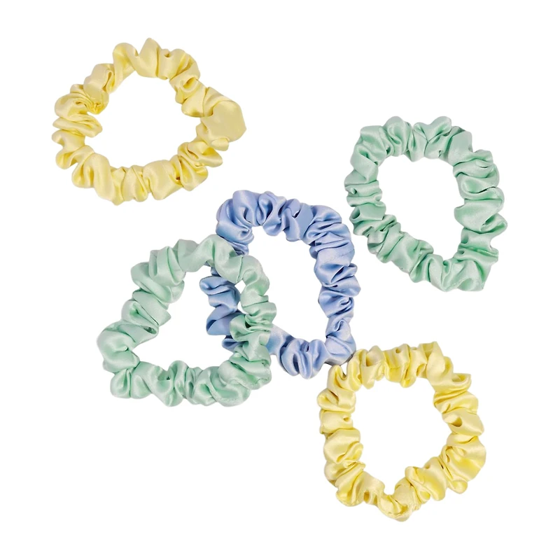 Kitsch Ruched Satin Scrunchies- 5pc