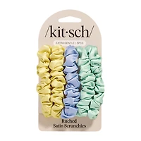 Kitsch Ruched Satin Scrunchies- 5pc
