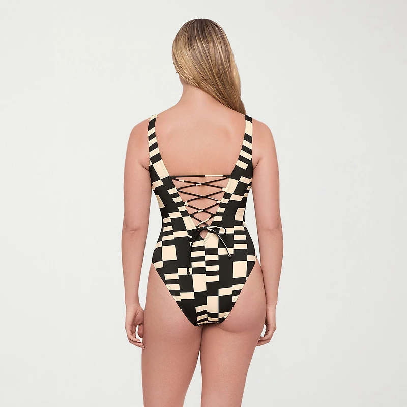 S3 Swim Womens Floral Moderate Coverage One Piece Swimsuit