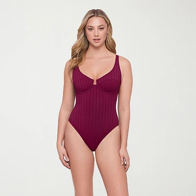 S3 Swim Womens Moderate Coverage One Piece Swimsuit