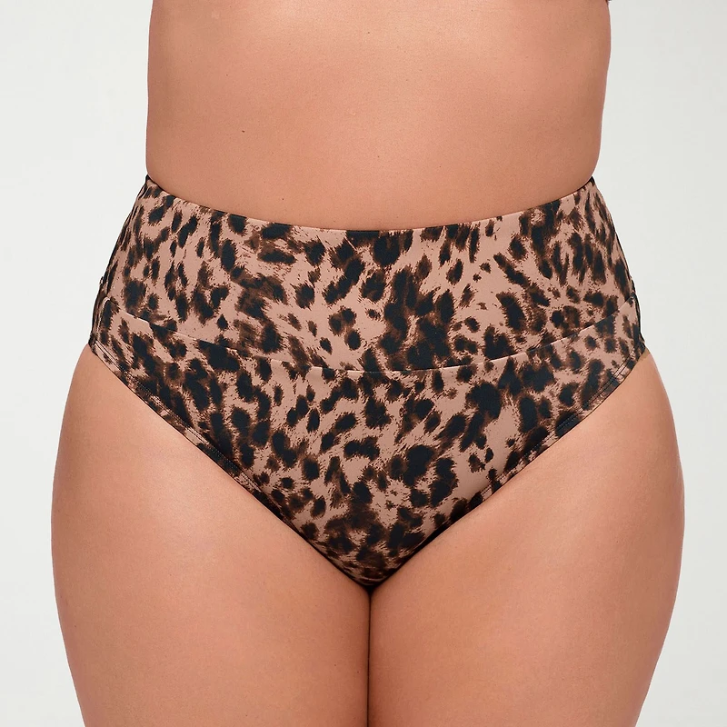 S3 Swim Womens Animal Moderate Coverage High Waist Bikini Swimsuit Bottom