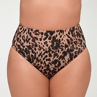 S3 Swim Womens Animal Moderate Coverage High Waist Bikini Swimsuit Bottom