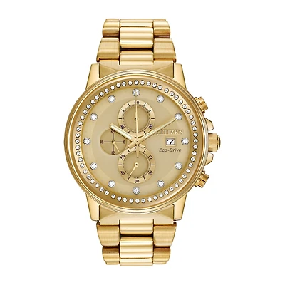 Citizen® Eco-Drive® Nighthawk Mens Gold-Tone Chronograph Watch FB3002-53P