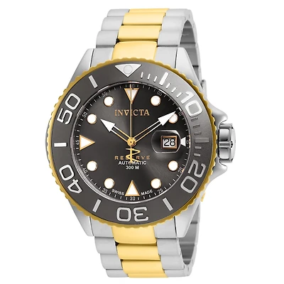 Invicta Grand Diver Mens Automatic Two Tone Stainless Steel Bracelet Watch 22855