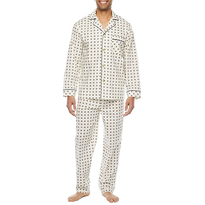 Stafford Modal Mens Long Sleeve 2-pc. Pajama Set