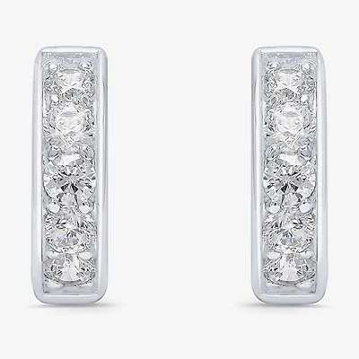 Mens 1 CT. T.W. Natural White Diamond 10K Gold 15mm Hoop Earrings
