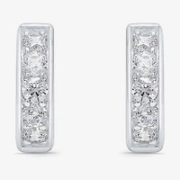 Mens 1 CT. T.W. Natural White Diamond 10K Gold 15mm Hoop Earrings