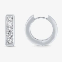 Mens 1 CT. T.W. Natural White Diamond 10K Gold 15mm Hoop Earrings