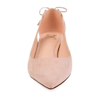 Journee Collection Womens Bindi Slip-on Pointed Toe Kitten Heel Pumps