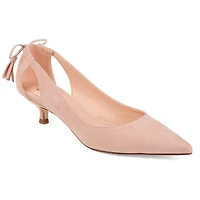 Journee Collection Womens Bindi Slip-on Pointed Toe Kitten Heel Pumps
