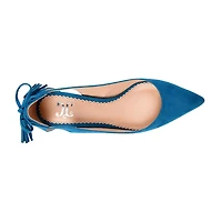 Journee Collection Womens Bindi Slip-on Pointed Toe Kitten Heel Pumps