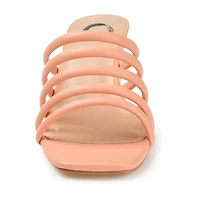 Journee Collection Rizie Womens Round Open Toe Wedge Heel Pumps
