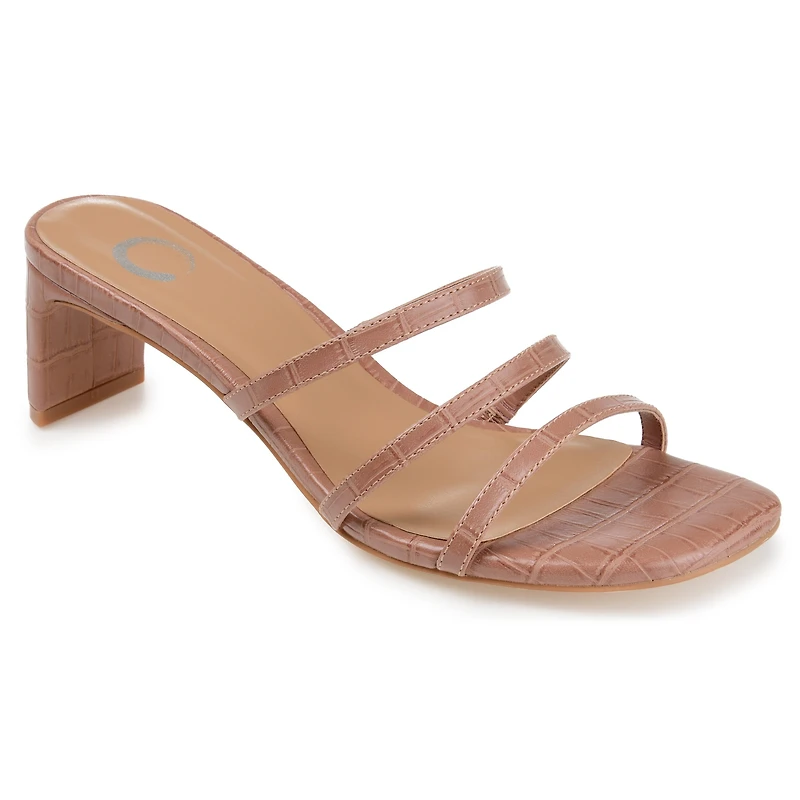 Journee Collection Hariett Womens Round Open Toe Block Heel Pumps
