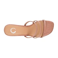Journee Collection Hariett Womens Round Open Toe Block Heel Pumps