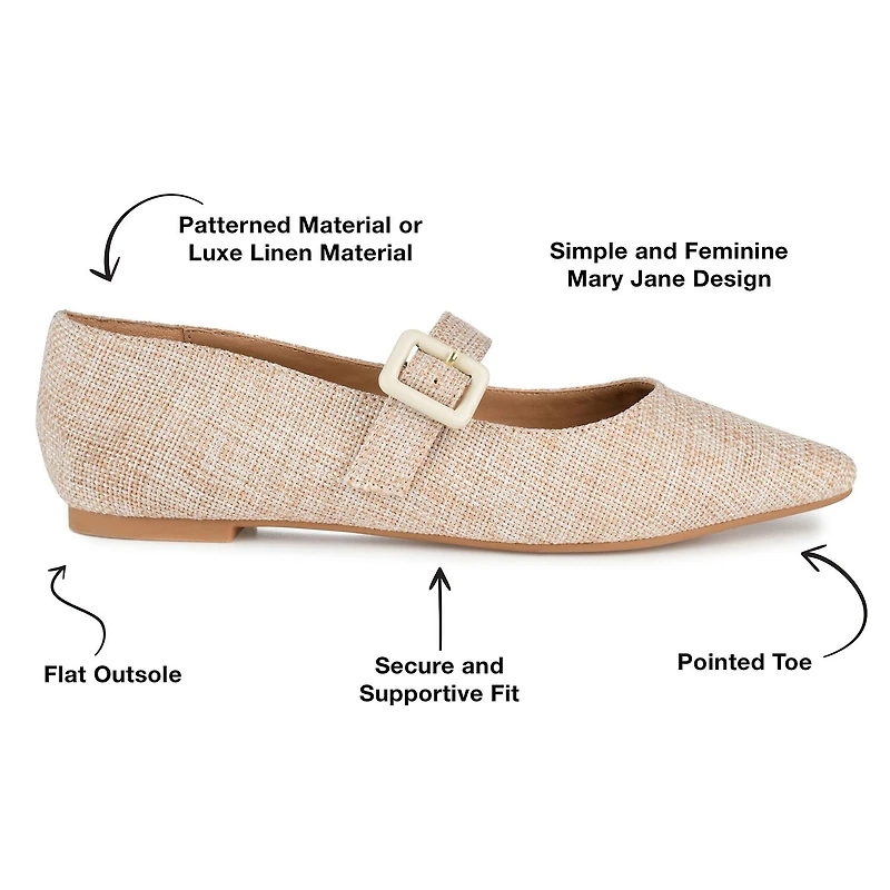 Journee Collection Karissa Womens Round Closed Toe Ballet Flats