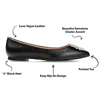 Journee Collection Renzo Womens Pointed Ballet Flats