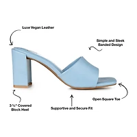 Journee Collection Alisia Womens Round Open Toe Block Heel Pumps
