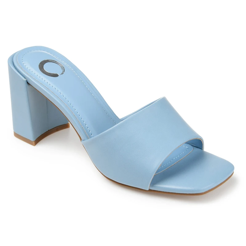 Journee Collection Alisia Womens Round Open Toe Block Heel Pumps