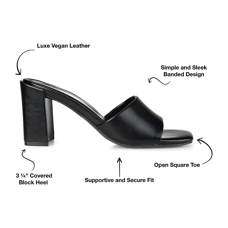 Journee Collection Alisia Womens Round Open Toe Block Heel Pumps