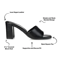 Journee Collection Alisia Womens Round Open Toe Block Heel Pumps