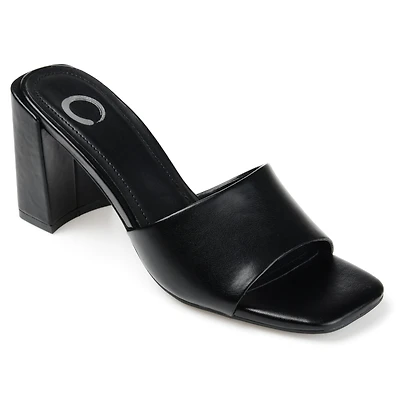 Journee Collection Alisia Womens Round Open Toe Block Heel Pumps