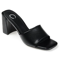 Journee Collection Alisia Womens Round Open Toe Block Heel Pumps