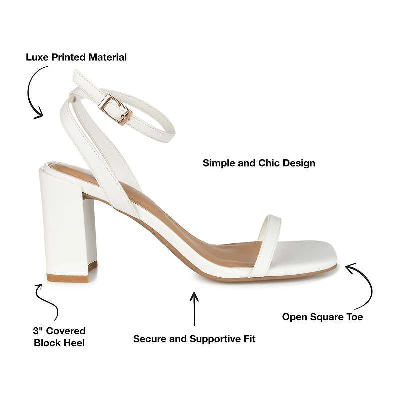Journee Collection Chasity Womens Round Open Toe Block Heel Pumps